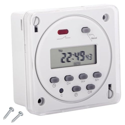 Waterproof Timer Switch, AC 220V 16A Programmable Time Timer Switch - size: AC 220V