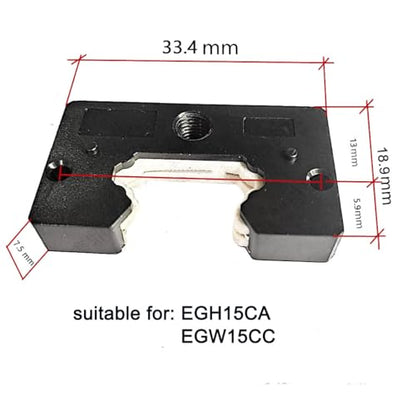EGW15CA Linear Slider Bearing, 2pcs EGW15CA Flange Bearing Slider Block for CNC Linear Guide and Machines - size: EGW15
