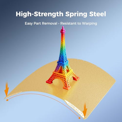 Creality K2 Build Plate Original 293x270mm Dual Side Textured Golden PEI Coating Spring Steel Magnetic Bed Plate 3D Printer Build Plate for Creality K2 - style: K2 PEI Plate