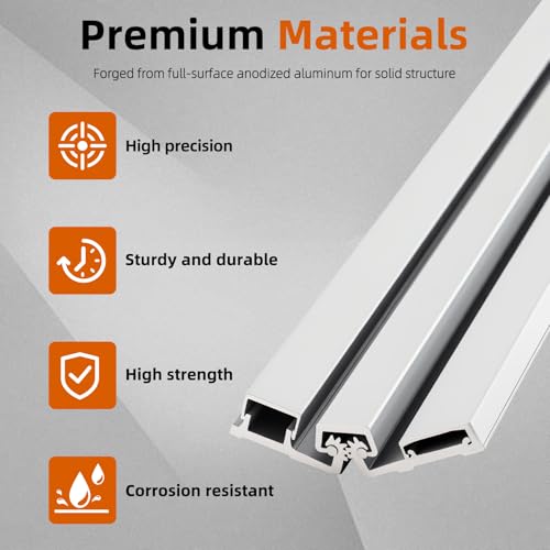 MorningRo 1 Pcs 83" Aluminum Continuous Hinge for Door, Silver - color: Silver
