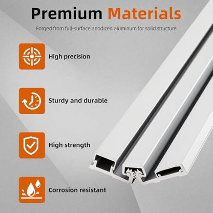MorningRo 1 Pcs 83" Aluminum Continuous Hinge for Door, Silver - color: Silver