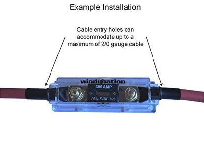 WindyNation ANL Fuse Holder + Fuse (2pcs 150A) - size: 2pcs 150A Fuse