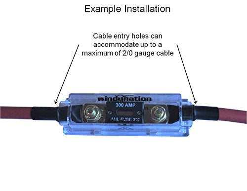 WindyNation ANL Fuse Holder + Fuse (2pcs 60A) - size: 2pcs 60A Fuse