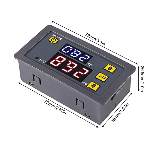 2Pcs Timer Delay Relay DC 12V 20A Programmable LED Digital Cycle Delay Relay Timer Module Switch ON-Off Control 0ms-999h - color: DC 12V