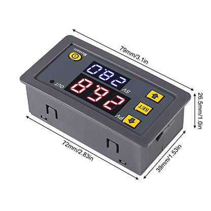 2Pcs Timer Delay Relay DC 12V 20A Programmable LED Digital Cycle Delay Relay Timer Module Switch ON-Off Control 0ms-999h - color: DC 12V