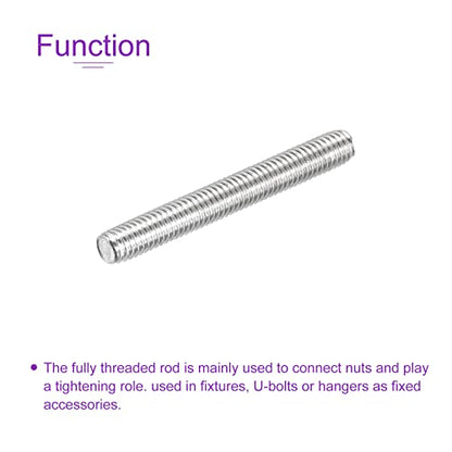 DMiotech 20 Pack M5 x 40mm Fully Threaded Rod 304 Stainless Steel Right Hand Threads Rod Bar Studs Clamps and U-Bolts - size: M5 x 40mm