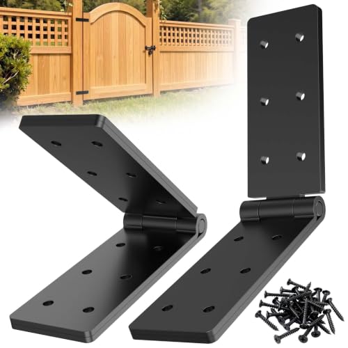 Heavy Duty Hinges 270 Degree Folding Gate Hinge Outdoor Doors Black 2PCS - size: Black-2pcs