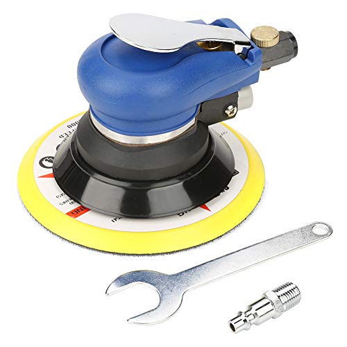 Hilitand Random Orbital Sander AT-980 6" Air Round Palm Sander Polisher Pneumatic Hand Sanding Tool for Polishing (6")