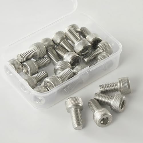 M8x1.25 x 16mm Socket Head Cap Screws Metric, 304 Stainless Steel (A2-70), Allen Socket Drive, Bright Finish, Full Machine Thread, Quantity 20 - size: M8 x 16mm(20PCS)