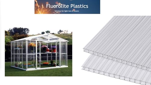 Twin Wall Polycarbonate Greenhouse Panels | Polycarbonate Panels | Greenhouse Panels| Polycarbonate Roof Panels| Hurricane Panels | Clear, Light Weight | 8mm | Size: 24" x 36" | 1 Pack - style: 24" x 36"