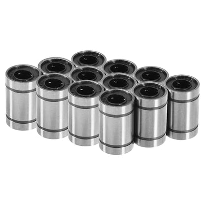12PCS LM6UU Linear Bearings, 6mm Bore Dia Linear Motion Bushing with Double Side Rubber Seal Great for CNC Machine 3D Printer - size: LM6UU