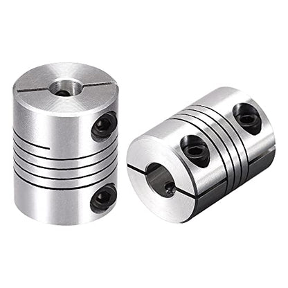 uxcell 2PCS Motor Shaft 6.35mm to 8mm Helical Beam Coupler Coupling 25mm Dia 30mm Long - size: 6.35mm to 8mm