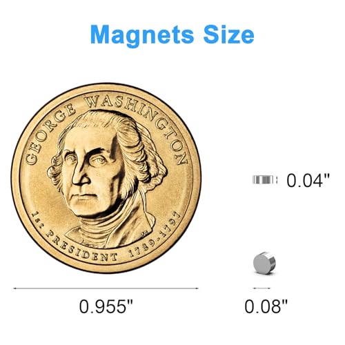 Mini Magnets, 2x1 mm Small Round Magnetic 600 Pack - size: 2x1 mm