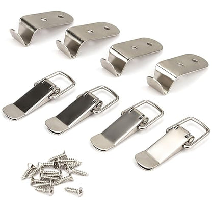 Lesnala 8 Pcs Stainless Steel 90 Degree Spring Toggle Latch