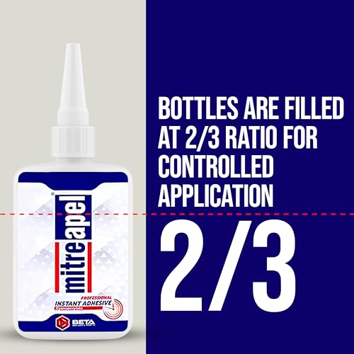MITREAPEL CA Glue with Activator (0.80oz-3.30fl oz) Instant Bond Professional Cyanoacrylate Adhesive and Super Glue Accelerator for Woodworking, Ceramic, 3D Printing, Glass, DIY&Craft, Plastic,Repair - size: 1 Pack