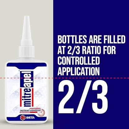 MITREAPEL CA Glue with Activator (0.80oz-3.30fl oz) Instant Bond Professional Cyanoacrylate Adhesive and Super Glue Accelerator for Woodworking, Ceramic, 3D Printing, Glass, DIY&Craft, Plastic,Repair - size: 1 Pack