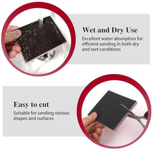 27 Pcs Sanding Sponge Block Pads, 320 Grit Fine Sandpaper Sand Paper - size: 320 Grits