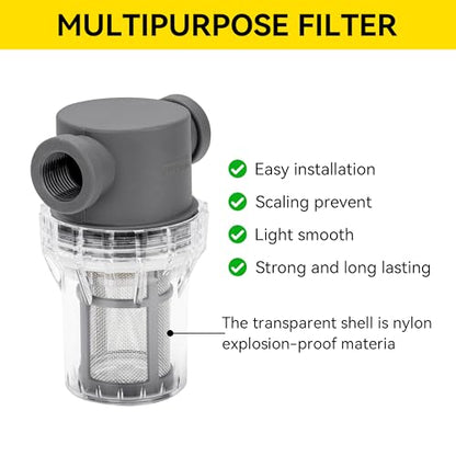 1/2'' Female NPT in-Line Strainer - Garden Hose Filter for High Pressure Washer, Sediment Filter with 30 Mesh Stainless Steel Screen (1/2'' 30 Mesh) - style: 1/2'' 30Mesh