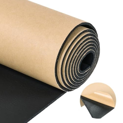 Sponge Neoprene Foam Sheet with Adhesive, 1/8" T x 12" W x 54" L - size: 1/8" T x 12" W x 54" L