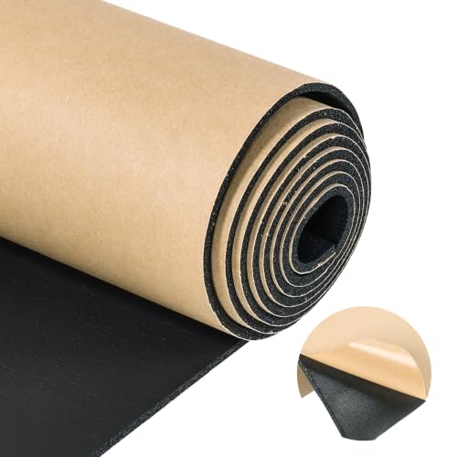 Sponge Neoprene Foam Sheet with Adhesive, 1/8" T x 12" W x 54" L - size: 1/8" T x 12" W x 54" L