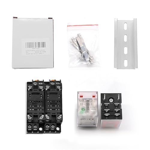 2 Pcs Electromagnetic Power Relays, Green Indicator Light, 12 VDC - size: 8-Pin 12 VDC