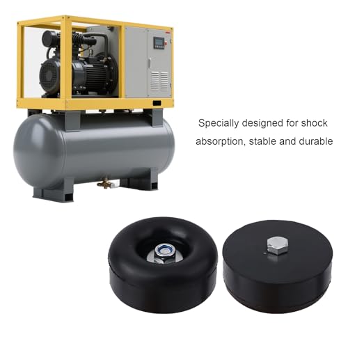4pcs Trailer Ramp Door Rubber Bumpers, 2.5in Round Bump Truck Cargo Stops with Screws Nuts Spacers, Rubber Pads for Shock Absorption Replacement Parts Accessories