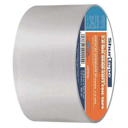Shurtape AF975 AF-975 Aluminum Foil Duct Tape 3" x 50 Yds Silver Print, 72mm, - size: 72mm