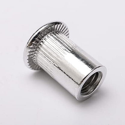 100Pcs M6 6 mm Aluminum Rivet Nuts, Blind Insert Nuts - size: M6