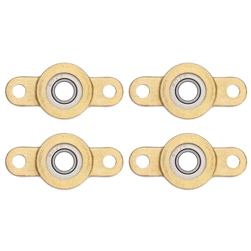 uxcell 4Pcs TF07 Pillow Block Bearings 7mm Bore, Copper Housing, ABEC 3 - size: TF07(7mm Shaft)