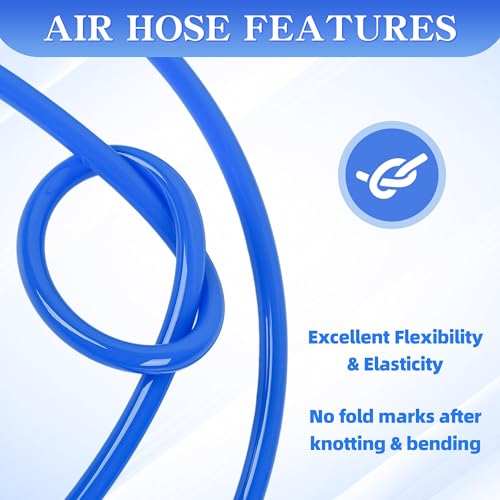 PU Air Hose Pneumatic Tubing Blue 8mmOD x 5mmID 262FT 80M - color: Blue, size: 8mm OD x 5mm ID 262 FT 80 Meters