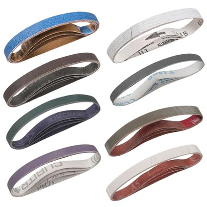 48-Piece 1/2 x 12 Inch Knife Sharpener Sanding Belts 120-800 Grit - color: Mix Grit, size: 1/2 x 12 Inch