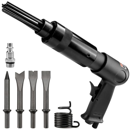 Sbestily 2 in 1 Pneumatic Needle Scaler Air Hammer Kit Rust Remover Tool