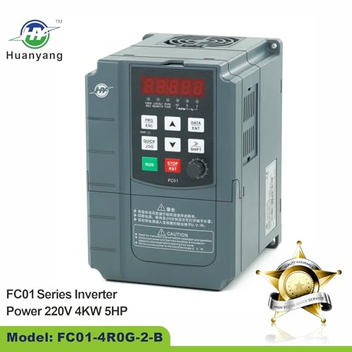 HUANYANG VFD Variable Frequency Drive 4kW 5HP 220V (FC01-4R0G-2B) - color: for 0-5HP motor, size: 220v-1 or 3 phase AC input