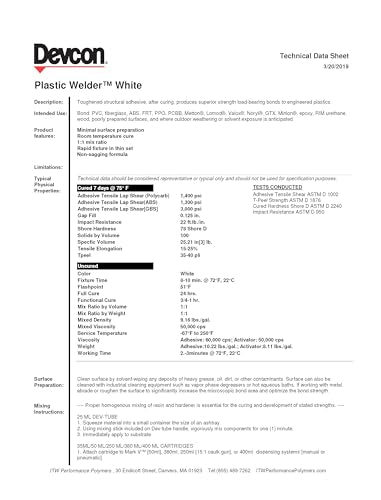Devcon Plastic Welder White DA291