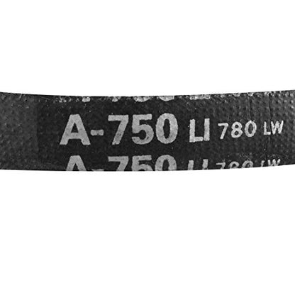 uxcell A750 V-Belts 750mm Inner Girth 13mm Top Width 8mm Thickness A-Section Rubber Drive Industrial Transmission Belt - size: 750mm