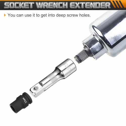 HARFINGTON 1pcs Socket Extension Bar 1/2" Drive 3" Long Extension Bars - size: 1/2" x 3"