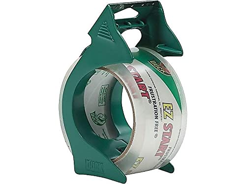 Duck Brand EZ Start Packaging Tape with Reusable Dispenser, 1.88 Inches x 30 Yards, Clear (393192)