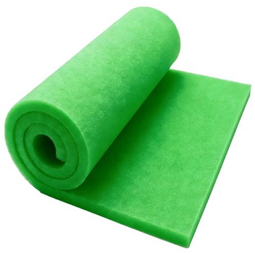 Washable Foam Air Filter Material Sheet for Uni Filter-BF-1 BF1 18" X 15" X 5/8" 65-PPI Green Fine Filter Foam Sheet Cut to Fit Air Filter Pads for Most Motorcycle ATV Scooters Dirt Bike UTV - color: Green