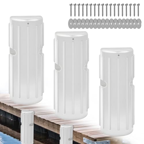 Dock Bumper Fender, Inflatable Protection - Heavy Duty Boat Dock Bumpers, Protect Docks & Ships from Damage Caused collisions - color: 3 Pack-White