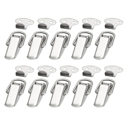 10PCS Stainless Steel Spring Loaded Toggle Latch Clips for Cabinet