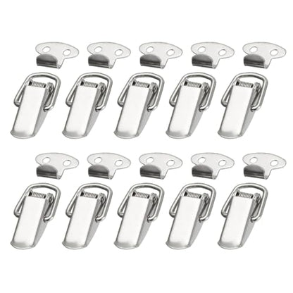 10PCS Stainless Steel Spring Loaded Toggle Latch Clips for Cabinet