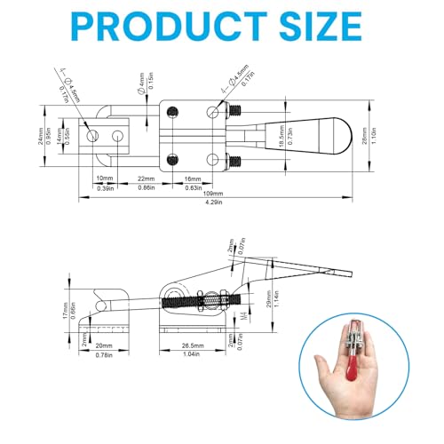 4Pcs Toggle Clamp Latch 396LBs, 304 Stainless Steel Adjustable U Bolt Holding Quick Release Latch 40323 with 24Pcs Screws for Agricultural Machinery,Cage Door,Boxcar,Smoker Lid - style: 40323-without padlock