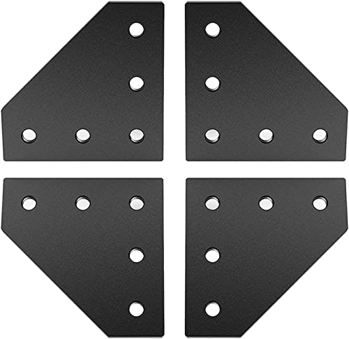 4pcs 3030 Series Aluminum Extrusion Connector Plate Set,Black L Shape 3030 Aluminum Profile Corner Bracket Joint Plate with 20pcs T Nuts and Screws,for T Slot Aluminum Extrusion Profile - style: 4Sets L Black with Screws