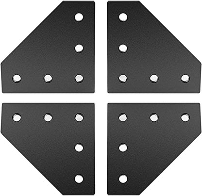 4pcs 3030 Series Aluminum Extrusion Connector Plate Set,Black L Shape 3030 Aluminum Profile Corner Bracket Joint Plate with 20pcs T Nuts and Screws,for T Slot Aluminum Extrusion Profile - style: 4Sets L Black with Screws