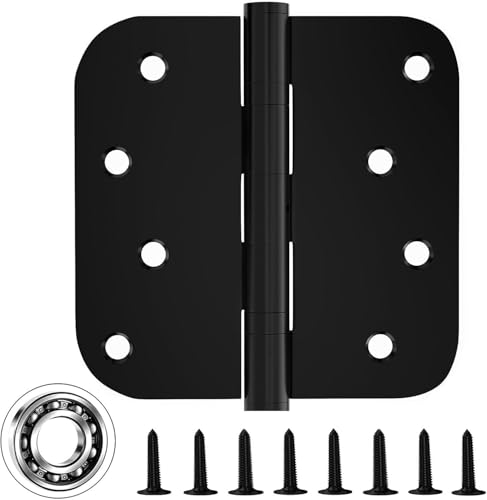 Bartuda Ball Bearing Door Hinges, 4" Stainless Steel Matte Black, Pack of 3 - color: 3 Pack Black, size: 4 inch - 3 pack