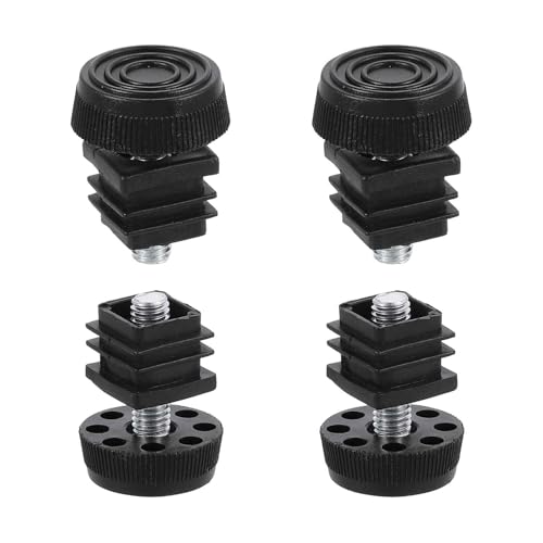 DTGN 4Sets 20x20mm(LxW) Adjustable Leveling Feet Good for Furniture Black