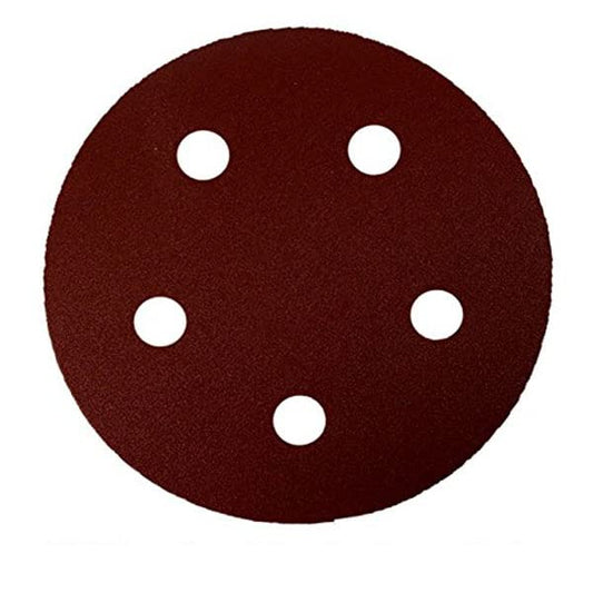 MTP Pack of 30 5" 5 Holes Hook and Loop Backing 60/80/120/180/240/320 Grit Sanding Disc Sandpaper Randon Orbit Power Air Sander for Porter Cable RO 333, 334 335 (30x 320grits)
