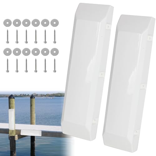 24 Inch Dock Bumper 2 Pack,Boat Dock Bumpers,Dock Bumper Guards,Dock Post Bumpers,Marine Dock Bumpers,Heavy Duty Dock Piling Bumpers for Protecting Boat and Dock,Screws and Washers Included(White) - color: White-2Pack, size: 24inch