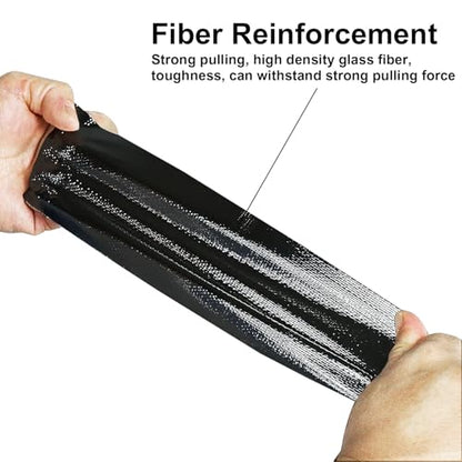 BOMEI PACK Adhesive Black Aluminum Foil Heat Shield Tape Barrier 3in x 66ft, Fiberglass Thermal Insulation Reflective Material High Temp Protection 1 Pack - size: 7.62 cm x 20.12 m x 0.14 mm
