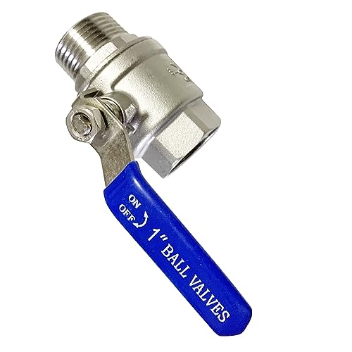 1" Male to Female Thread Full Port Ball Valves NPT 304 Stainless Steel for Water Oil Gas WOG1000 - size: 1 Inch